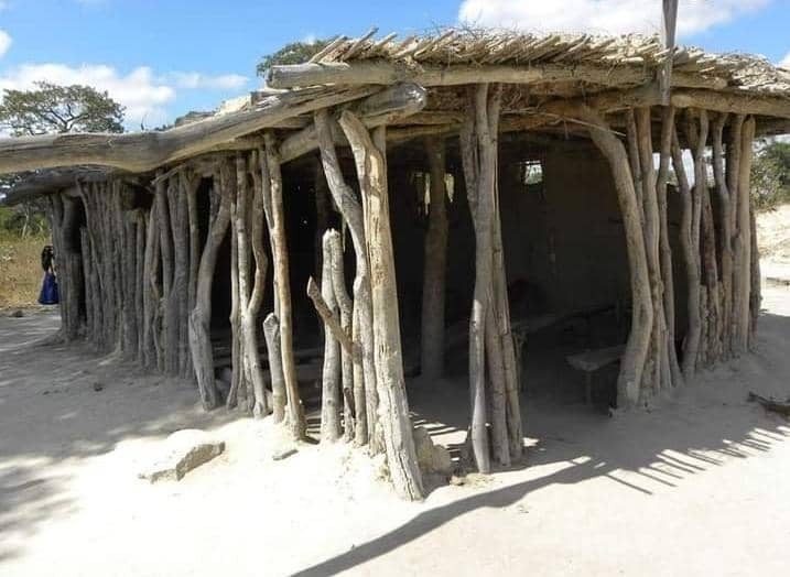 Original makeshift school house in Nyalanga village, Tanzania.